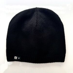 Fourstar Clothing Black Tag Logo Beanie Hat Skateboarding Streetwear Vintage Y2K